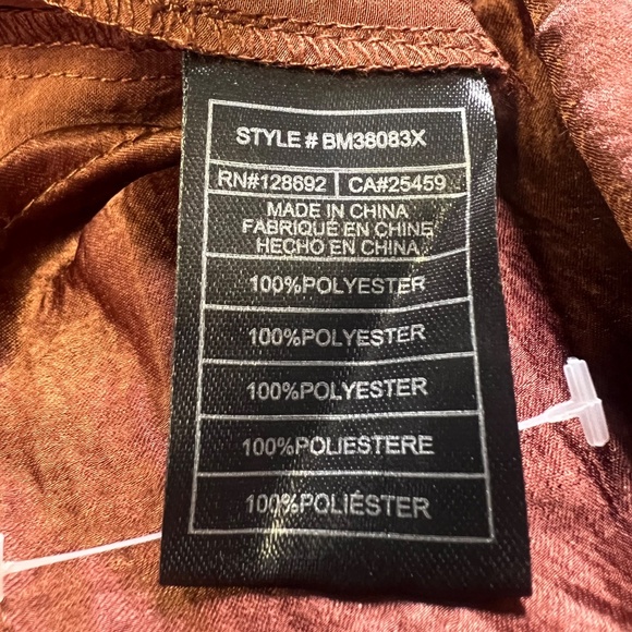 Silky! [Steve Madden] Brown NWT Button Down Midi Dress + Sash | Large · 12 - Picture 9 of 14